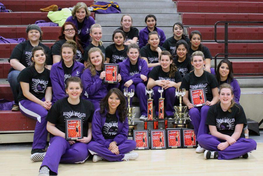 The Belles show off awards won at their competition on Saturday. The girls were up against several local high schools, all larger than Buffalo. The will compete in Galveston next month.