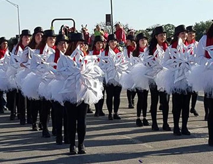 The Bison Belles performed in the Bryan/College Station Christmas parade and took first place in the school division.