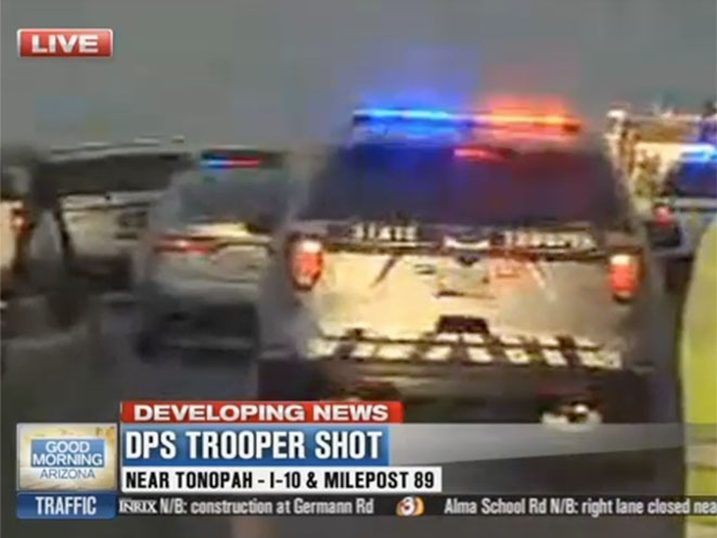 Motorist shoots man attacking Arizona Trooper