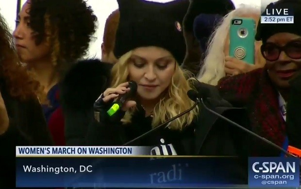 Madonna speaks of blowing up White House