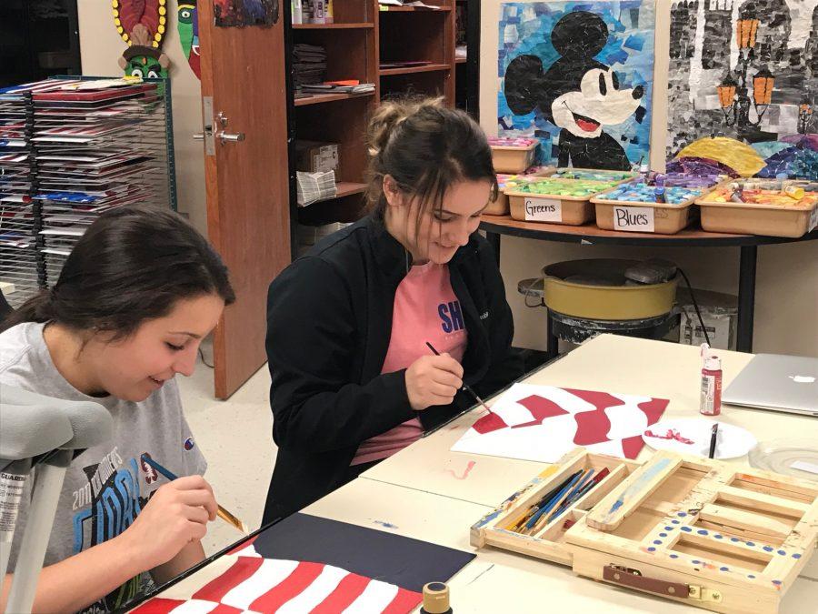 Art students complete Veterans Day projects