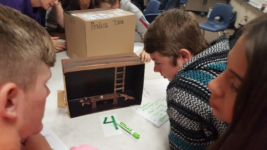 Forensics classes create dioramas