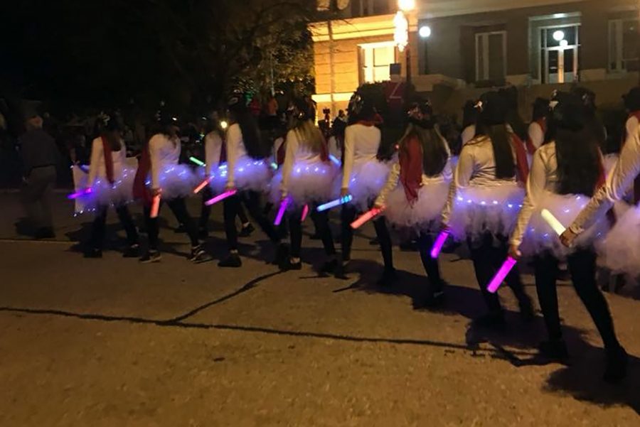 Belles march in Christmas parade