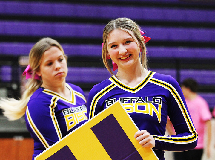 Sophomore Madison Gilliam spends her out-of-class time working on cheer and FCCLA
