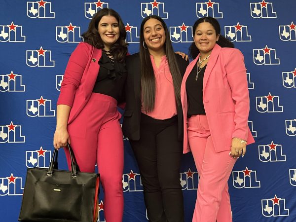 Debaters Nicollette Arabie, Kaylen Sanchez and Alyncia Jackson competed at state in Congress earlier this month.