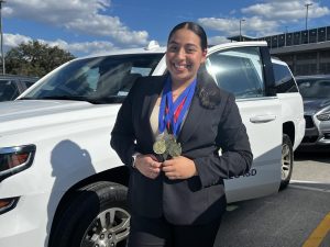 Junior Kaylen Sanchez is currently double-qualified for the state Texas Forensic Association speech tournament this spring after placing in three TFA tournaments this season. 