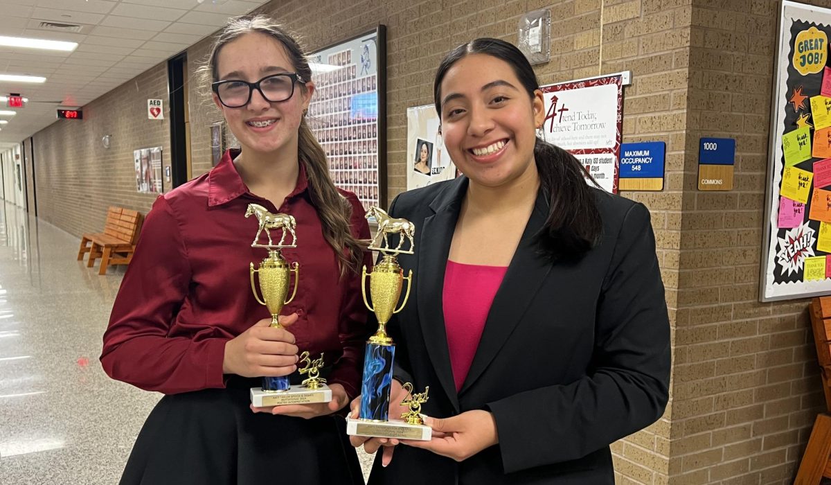 Kaylen Sanchez and Genevieve Arabie both placed at a major meet last weekend at Katy Taylor High School.